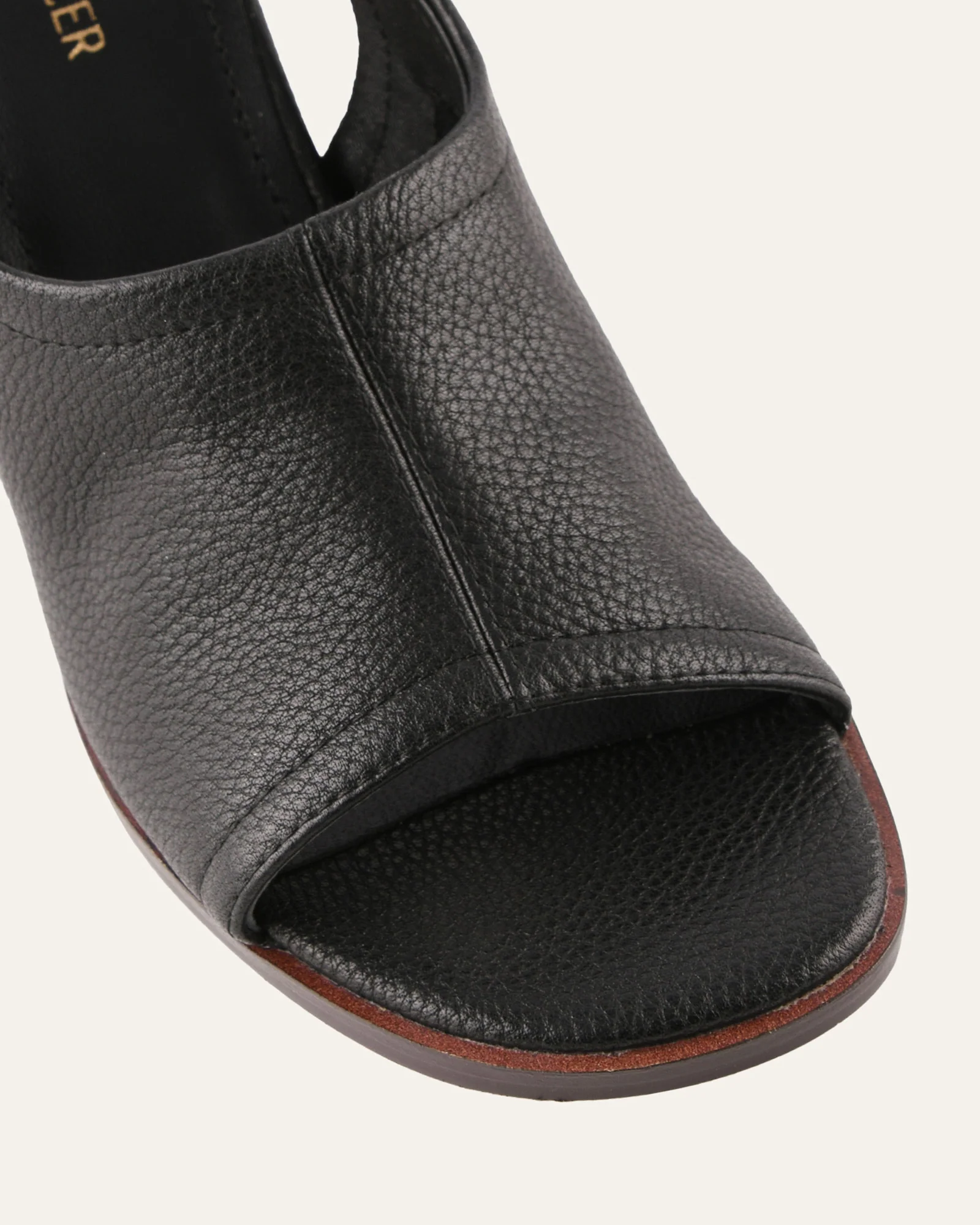 VALARIE HIGH HEEL SANDALS BLACK LEATHER - Image 4