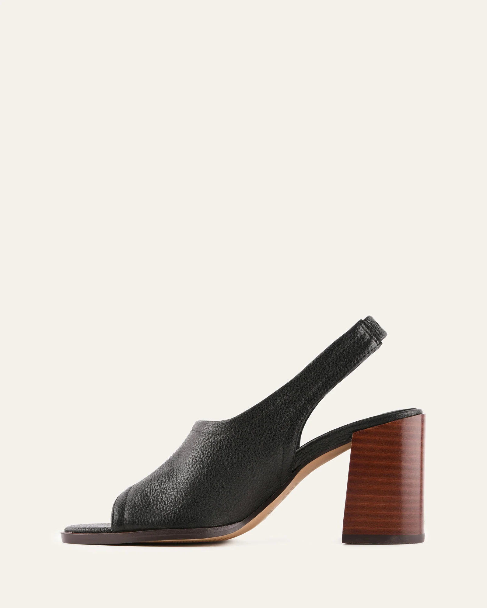 VALARIE HIGH HEEL SANDALS BLACK LEATHER - Image 6