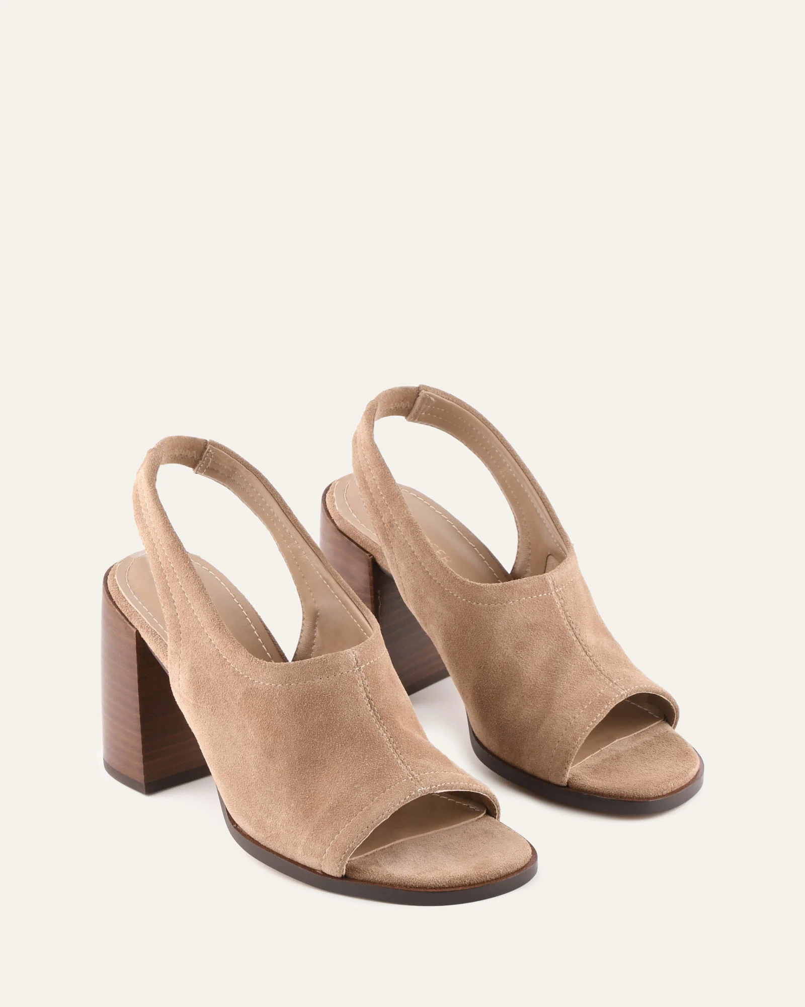 VALARIE HIGH HEEL SANDALS LATTE SUEDE - Image 2