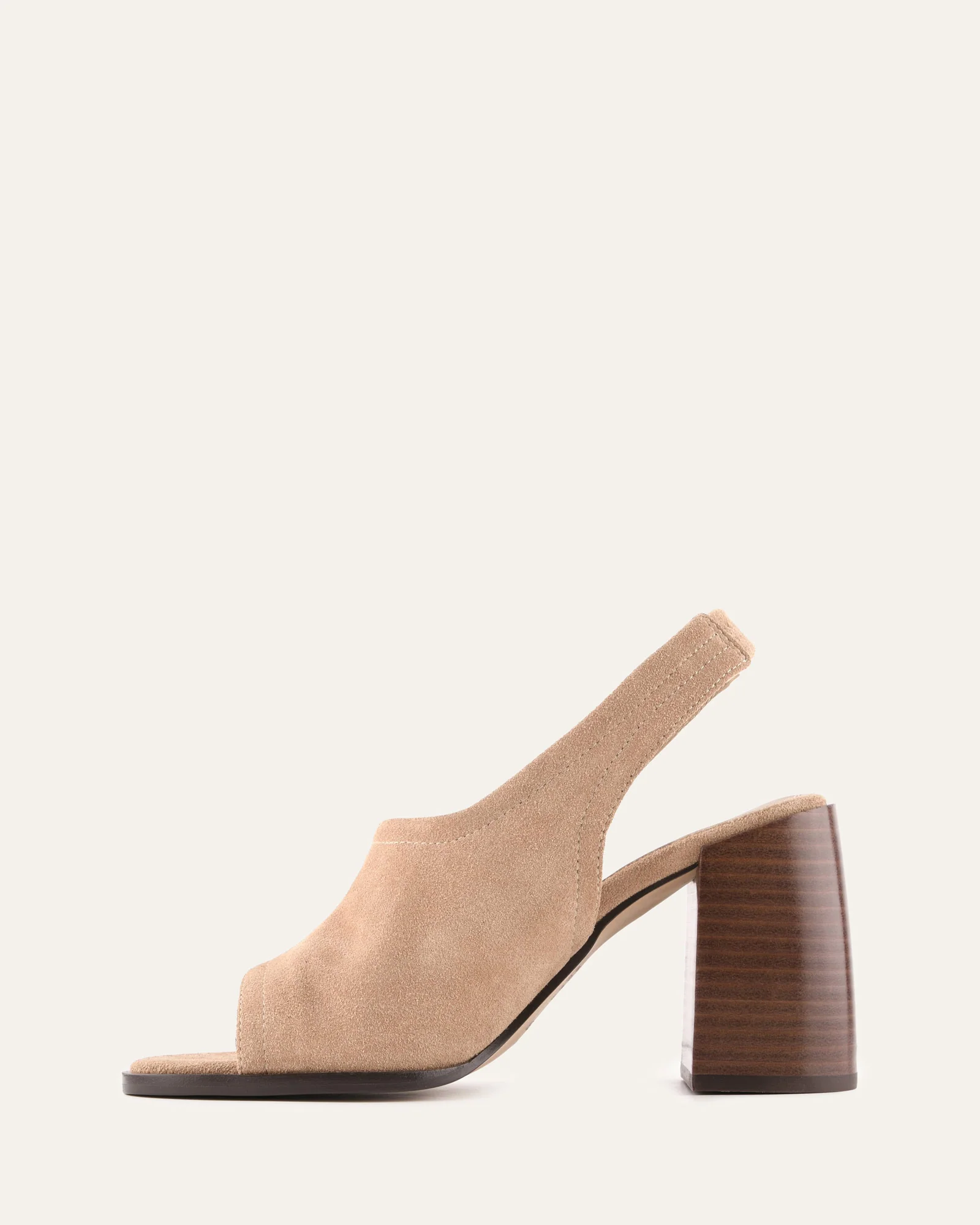 VALARIE HIGH HEEL SANDALS LATTE SUEDE - Image 5
