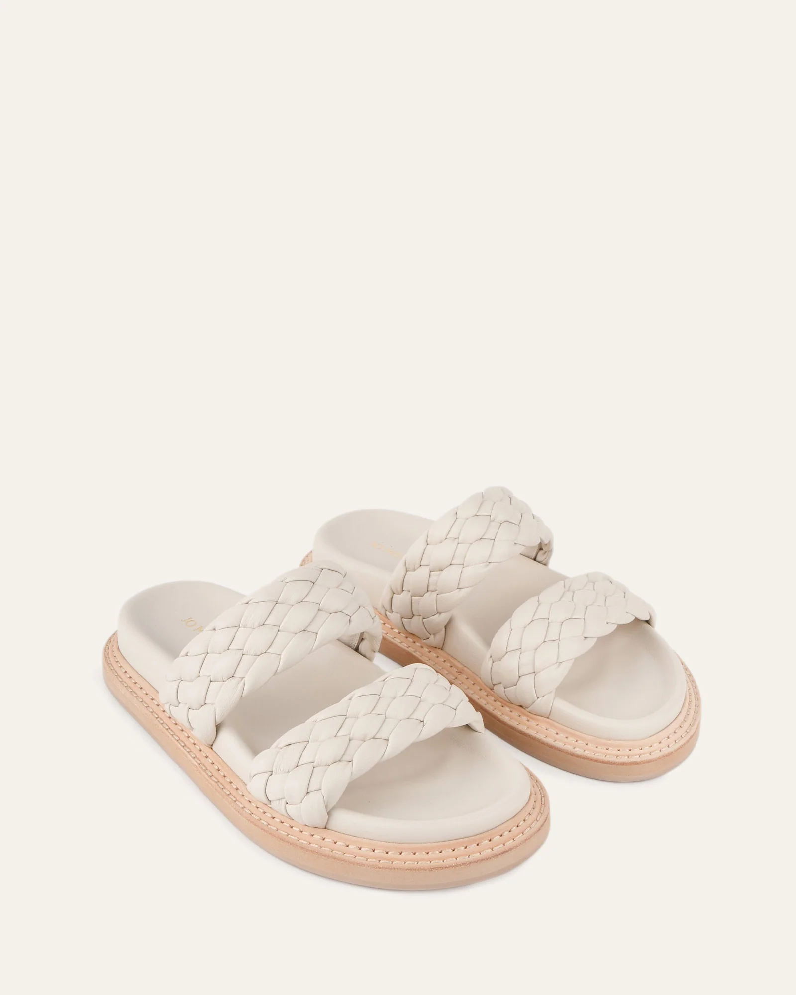VEGA FLAT SANDALS OFF WHITE LEATHER - Image 3