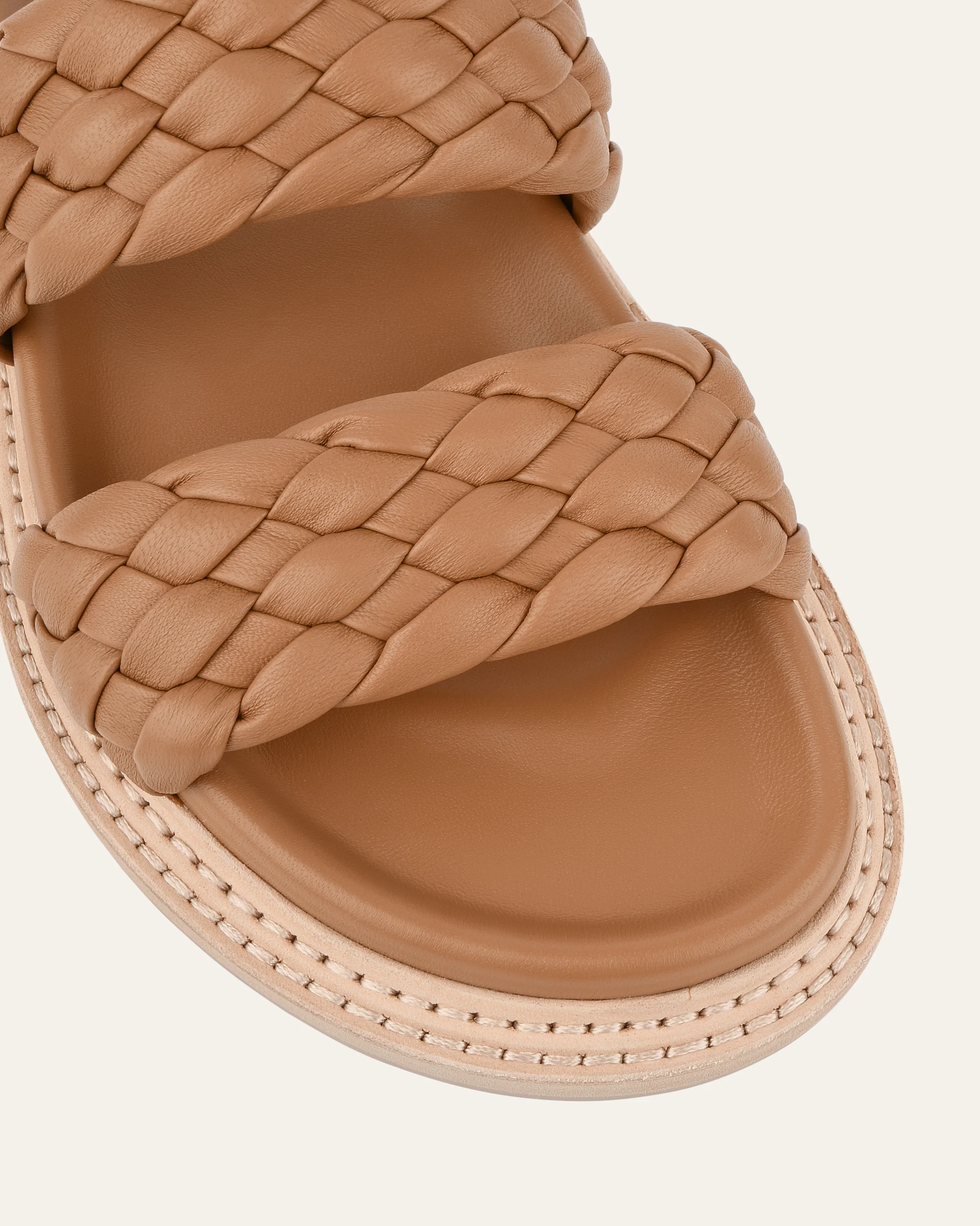 VEGA FLAT SANDALS TOFFEE LEATHER - Image 4
