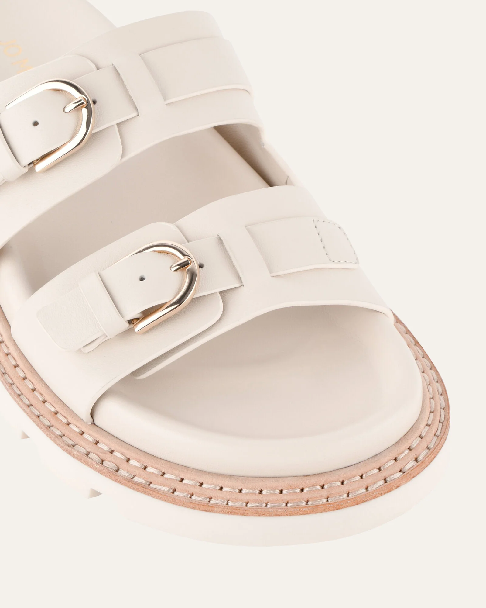 VICHY FLAT SANDALS OFF WHITE LEATHER - Image 4