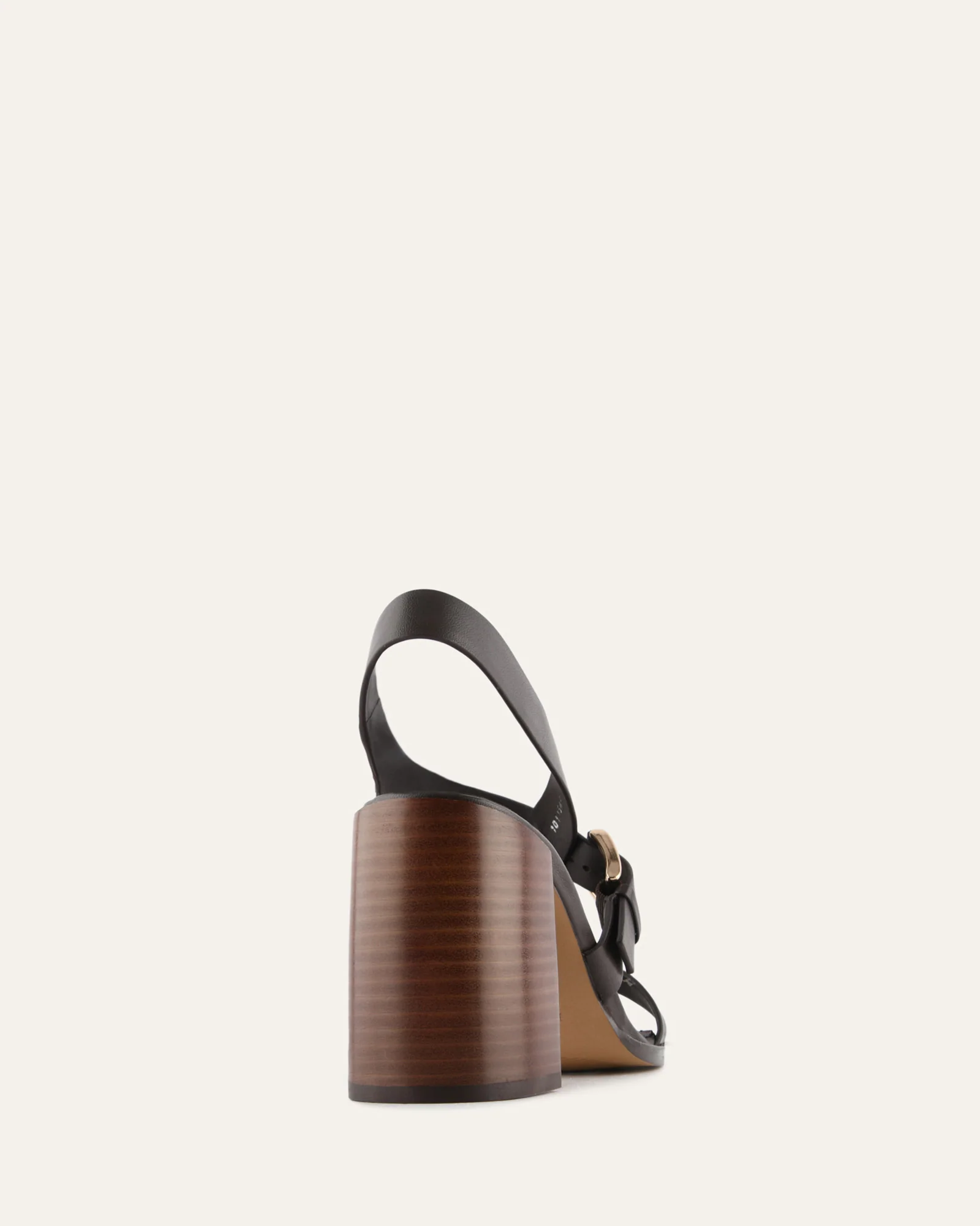 VIRGO HIGH HEEL SANDALS BITTER CHOC LEATHER - Image 5