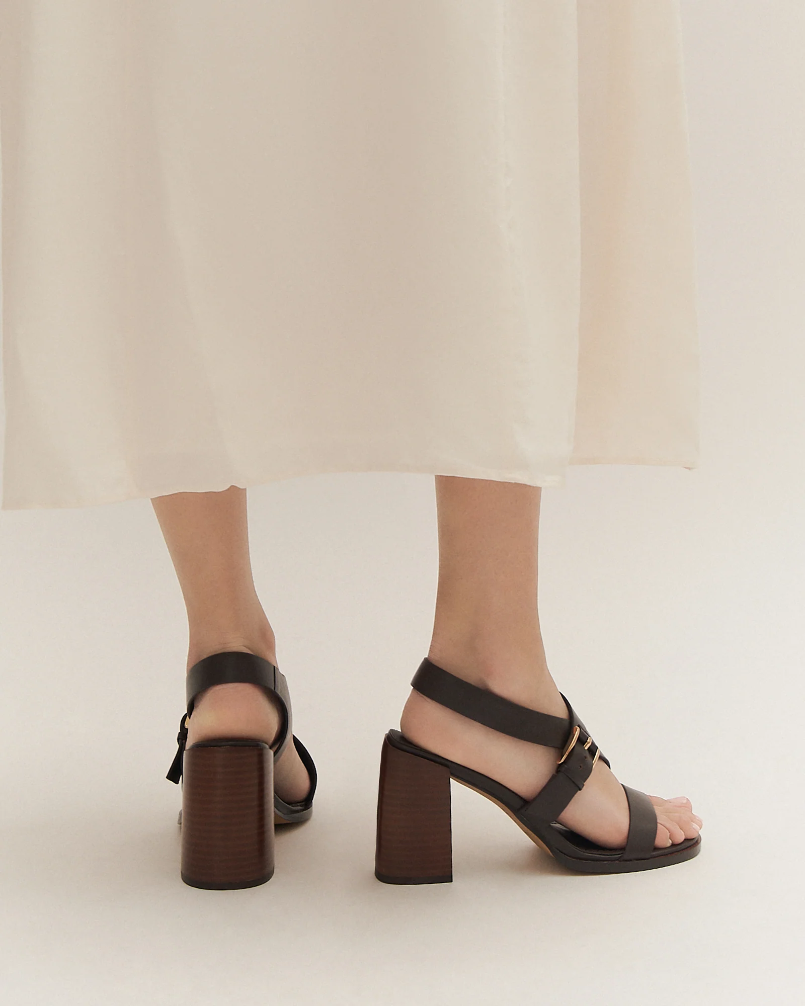 VIRGO HIGH HEEL SANDALS BITTER CHOC LEATHER - Image 7