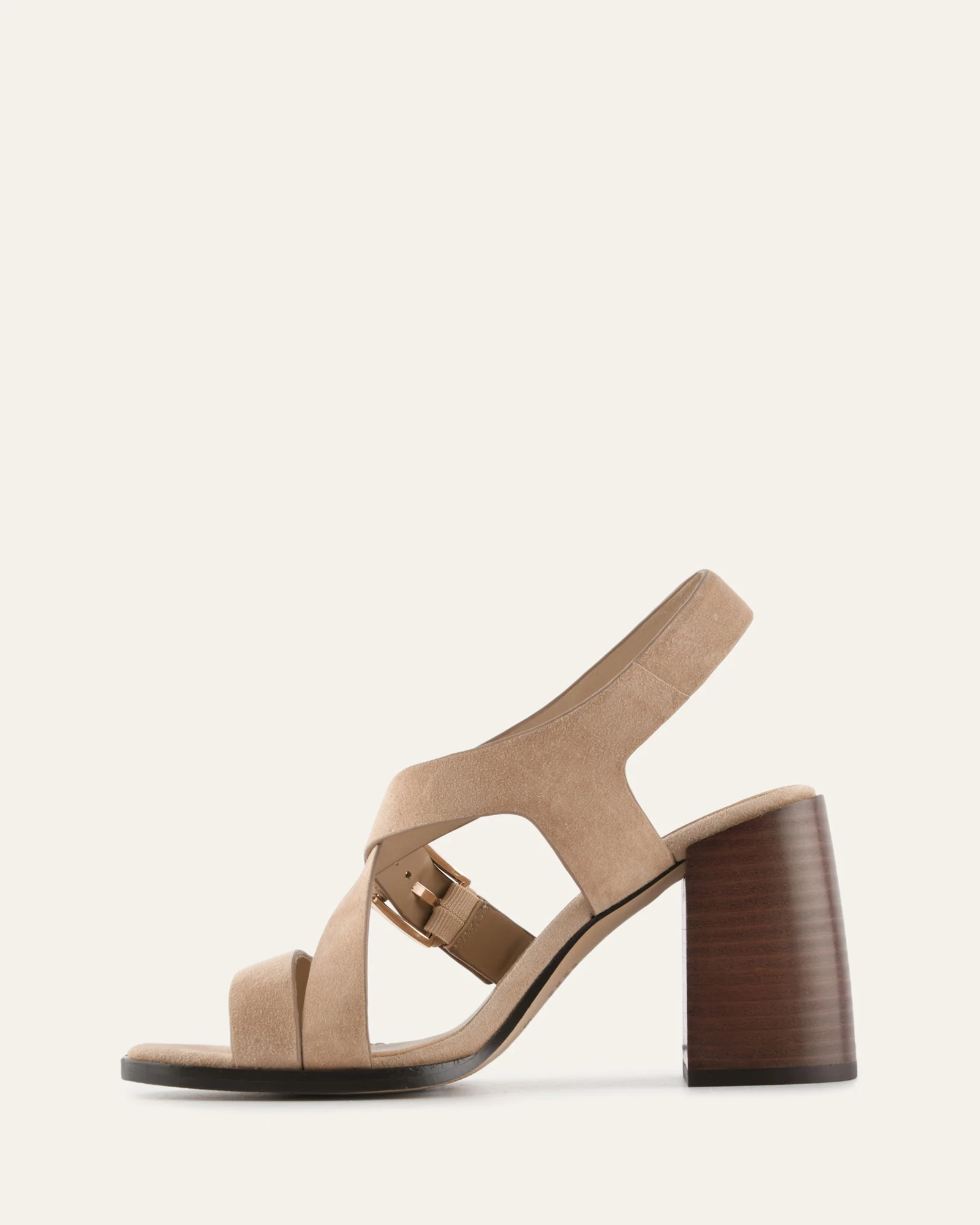 VIRGO HIGH HEEL SANDALS LATTE SUEDE - Image 6