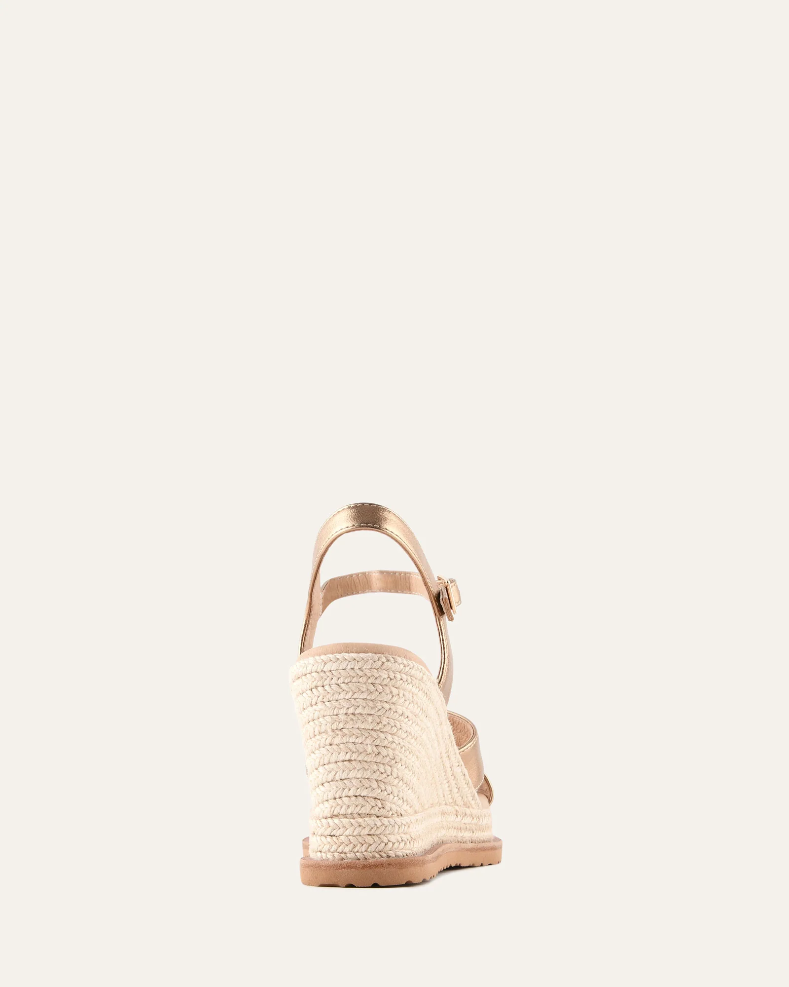 WENDELL HIGH HEEL WEDGES GOLD LEATHER - Image 5