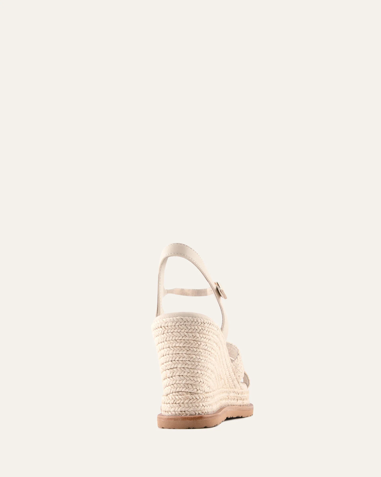 WENDELL HIGH HEEL WEDGES OFF WHITE LEATHER - Image 5