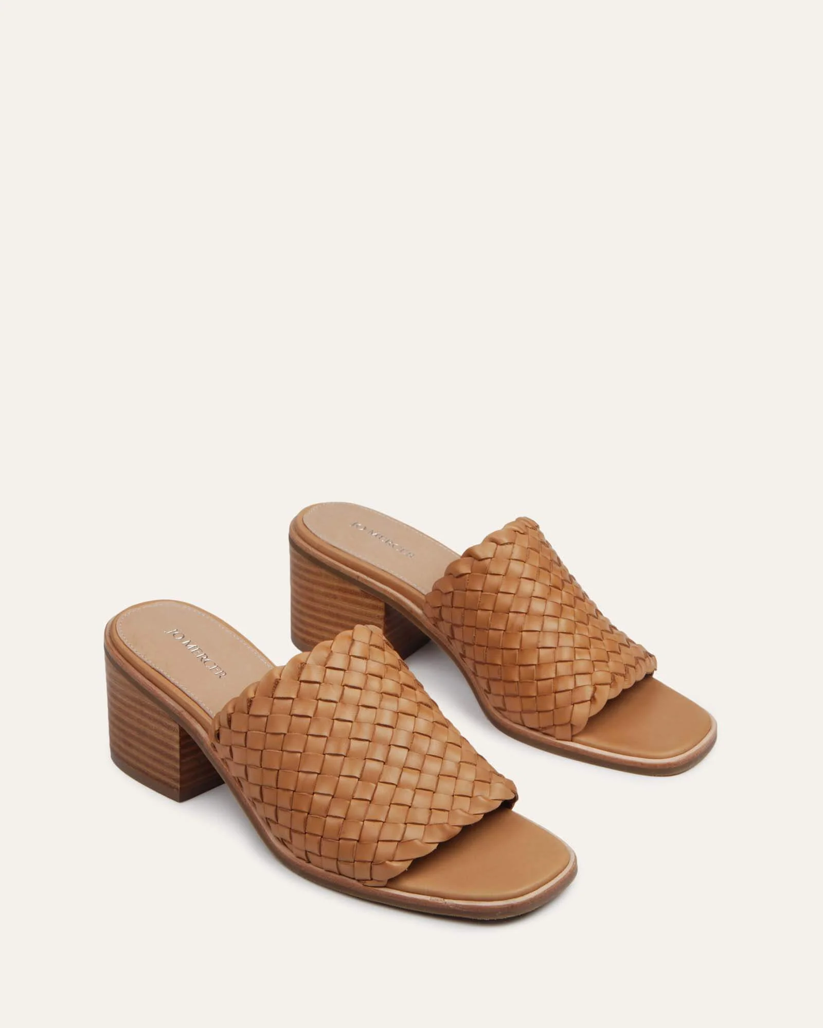 WHALER MID HEEL SANDALS TAN LEATHER - Image 3