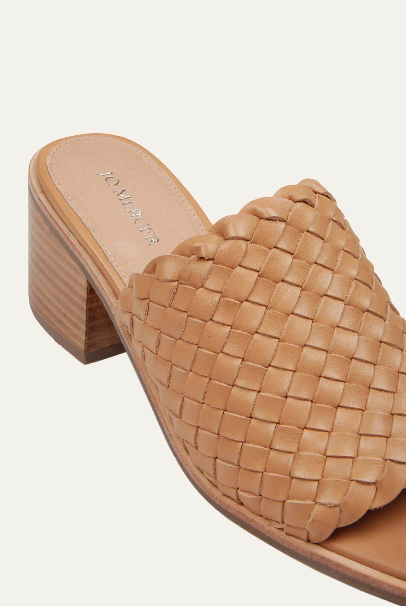 WHALER MID HEEL SANDALS TAN LEATHER - Image 5