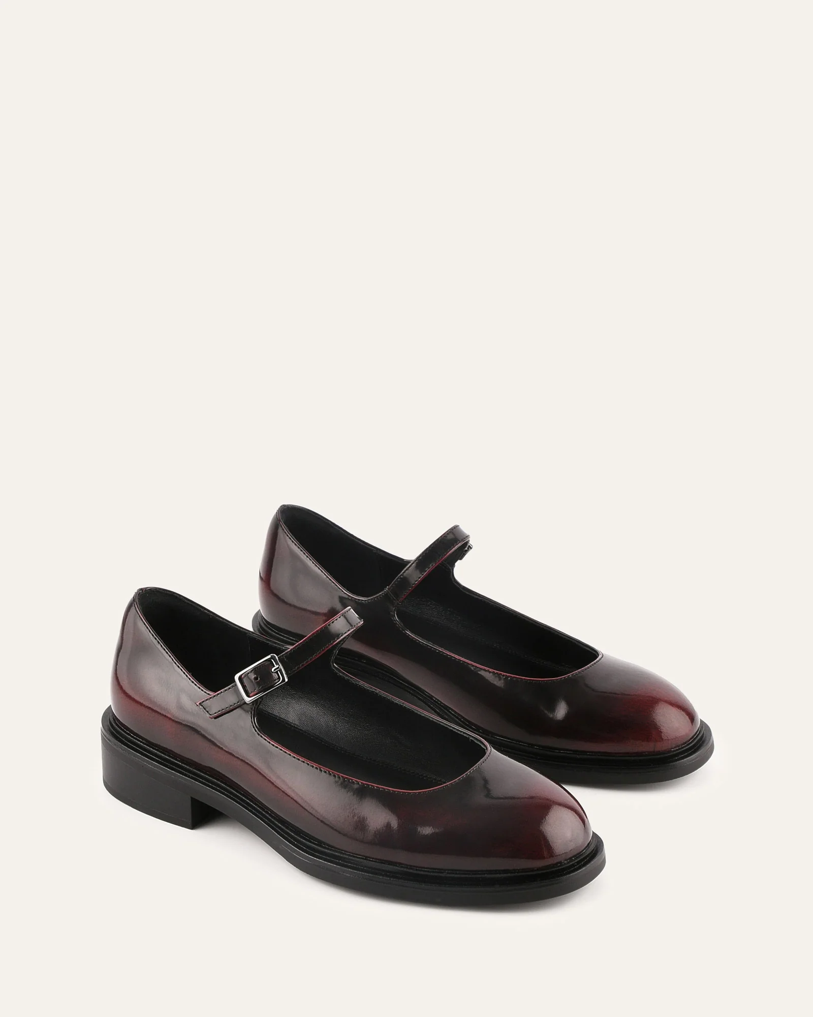 WILDE CASUAL FLATS BURGUNDY LEATHER - Image 2