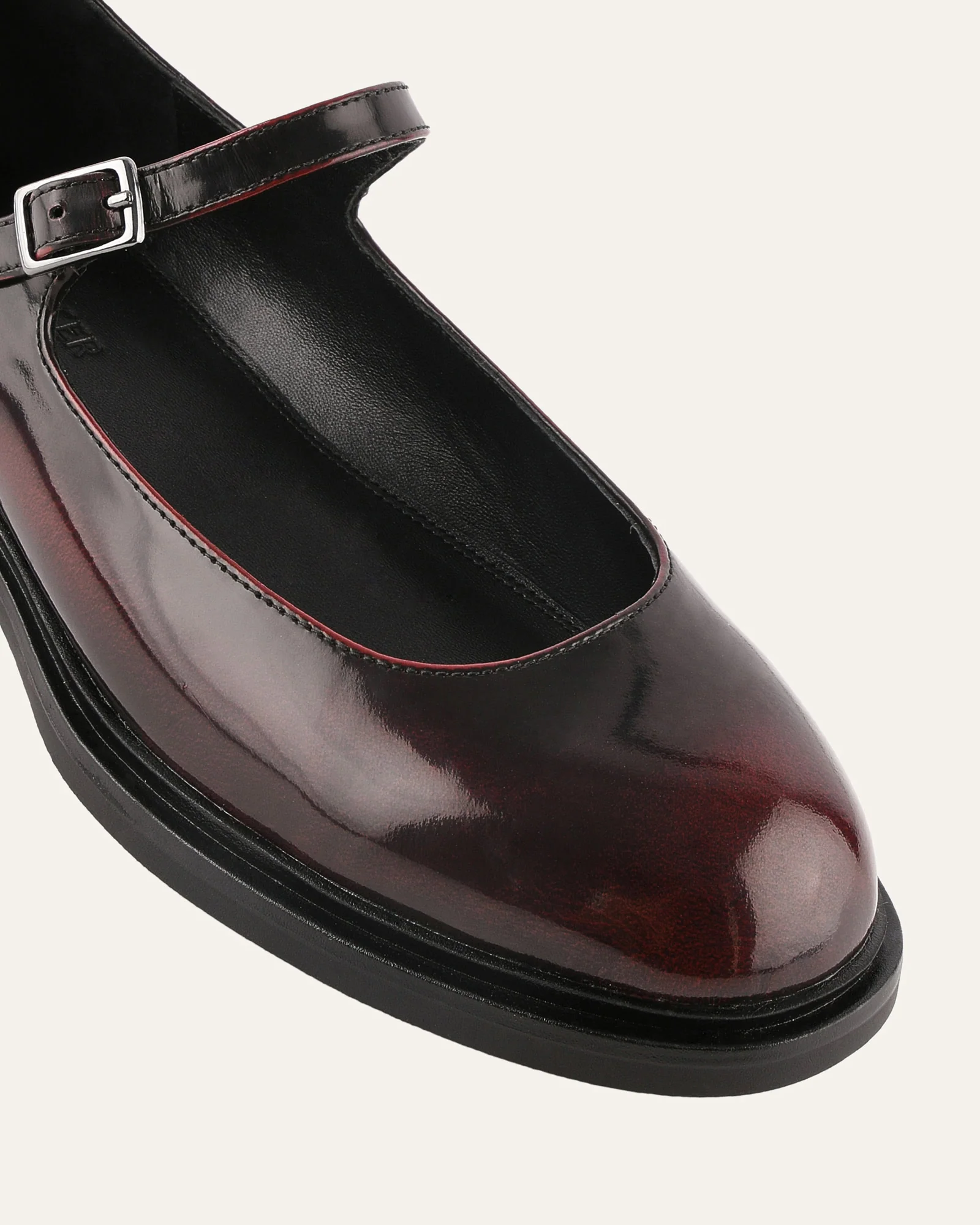 WILDE CASUAL FLATS BURGUNDY LEATHER - Image 3