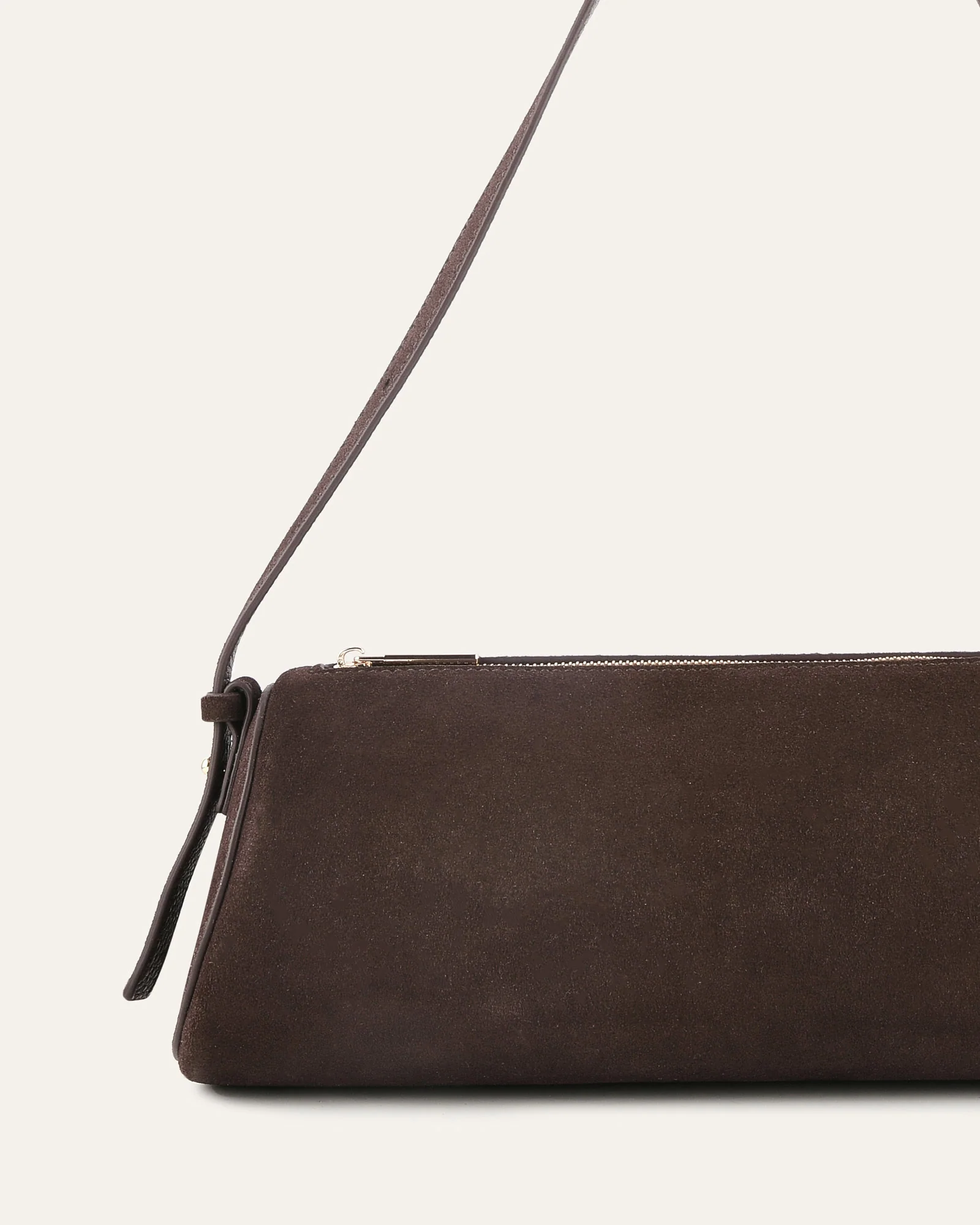 WINFREY SHOULDER BAG BITTER CHOC SUEDE - Image 3