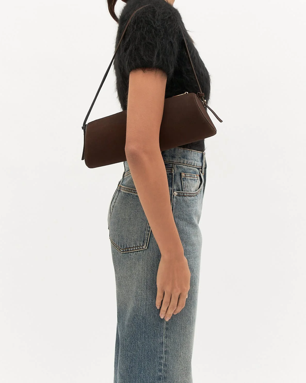 WINFREY SHOULDER BAG BITTER CHOC SUEDE - Image 6