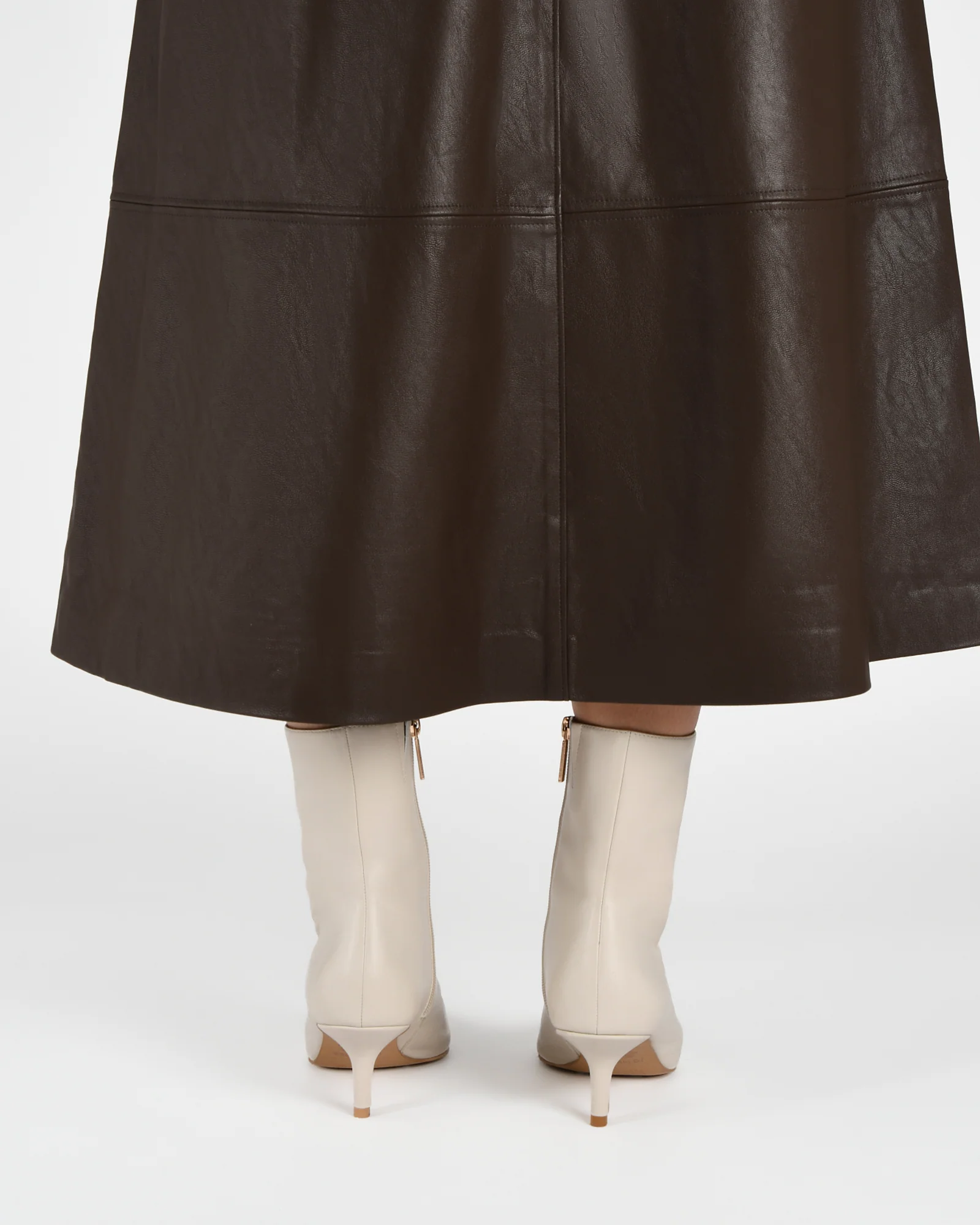 WINNIE MID ANKLE BOOTS OFF WHITE LEATHER - Image 11
