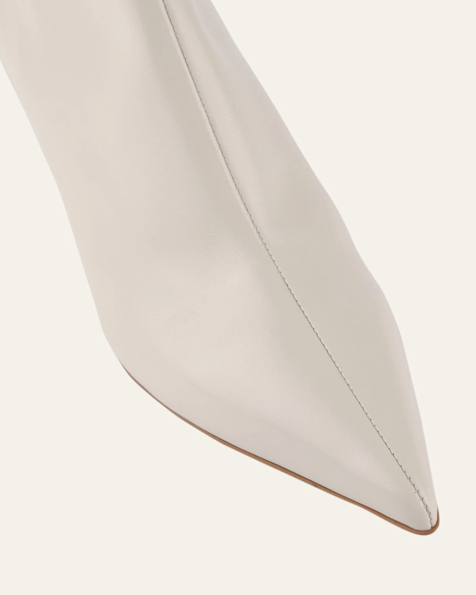 WINNIE MID ANKLE BOOTS OFF WHITE LEATHER - Image 4