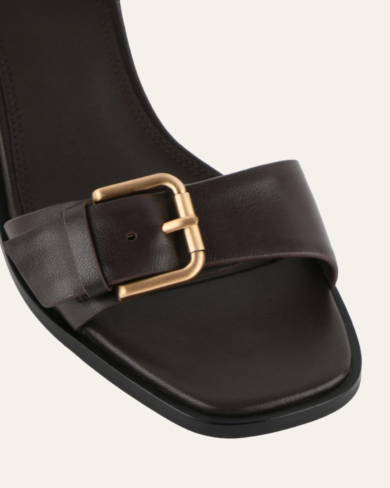WINONA MID HEEL SANDALS CACAO LEATHER - Image 4