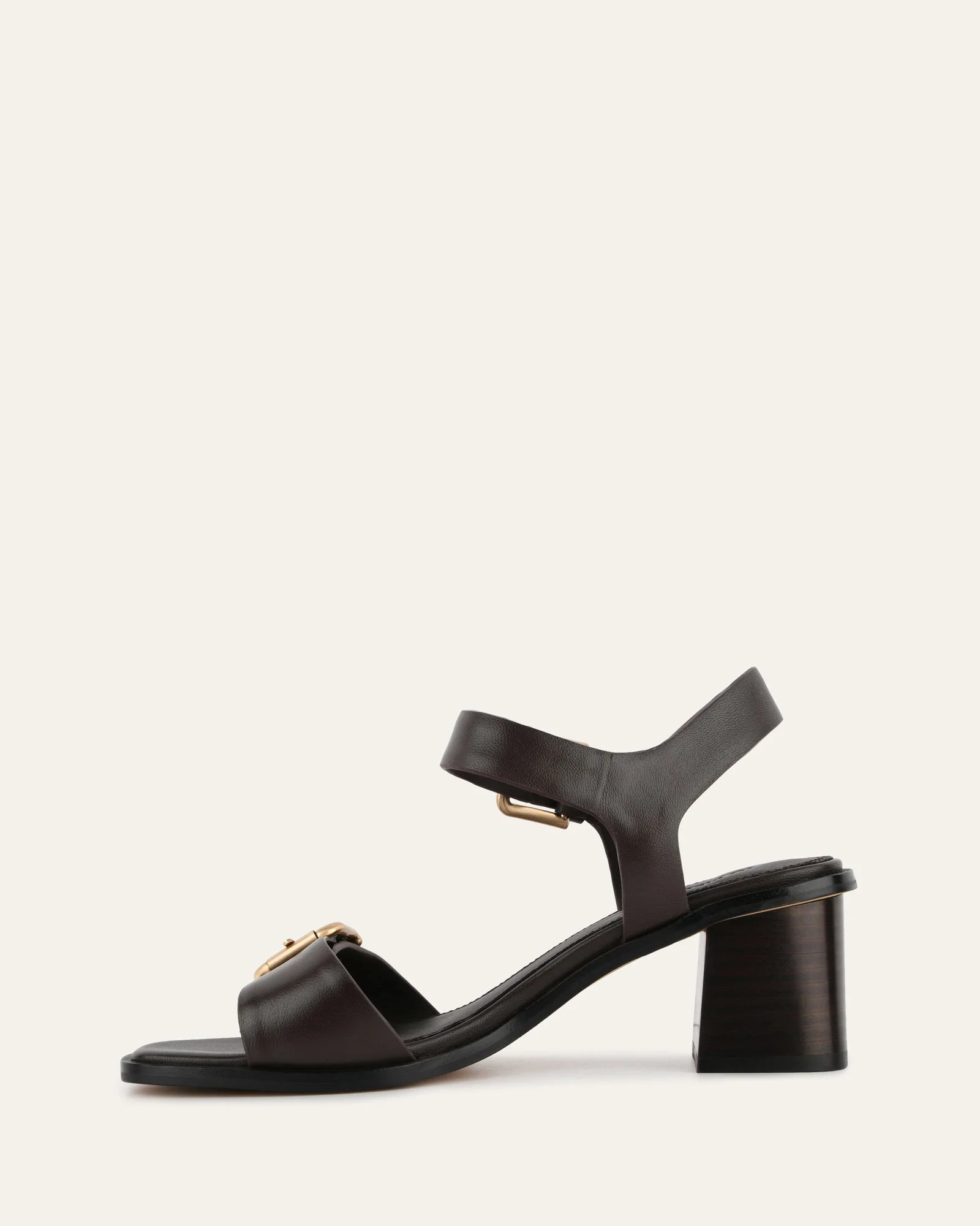 WINONA MID HEEL SANDALS CACAO LEATHER - Image 6