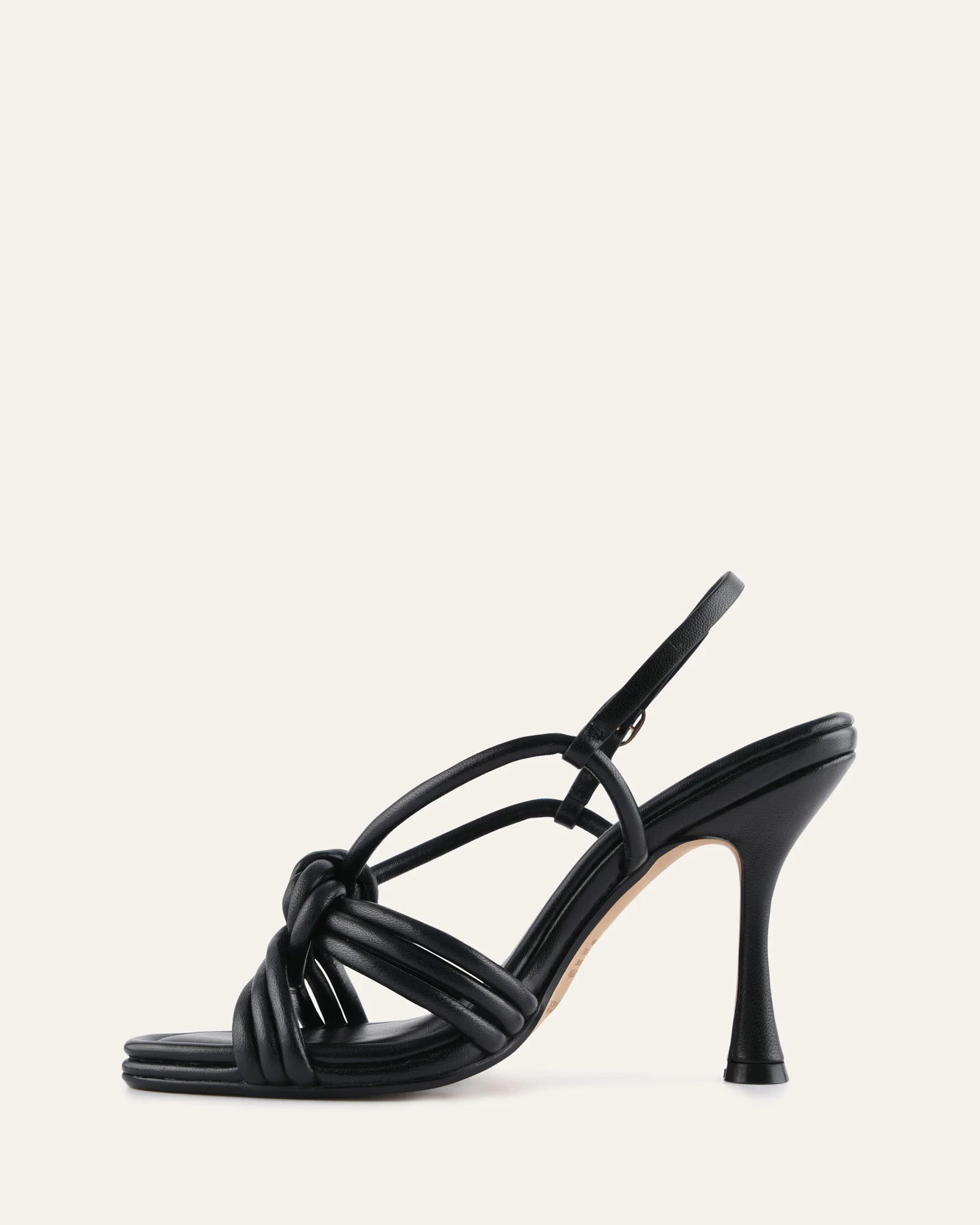 XANTHE HIGH HEEL SANDALS BLACK LEATHER - Image 5