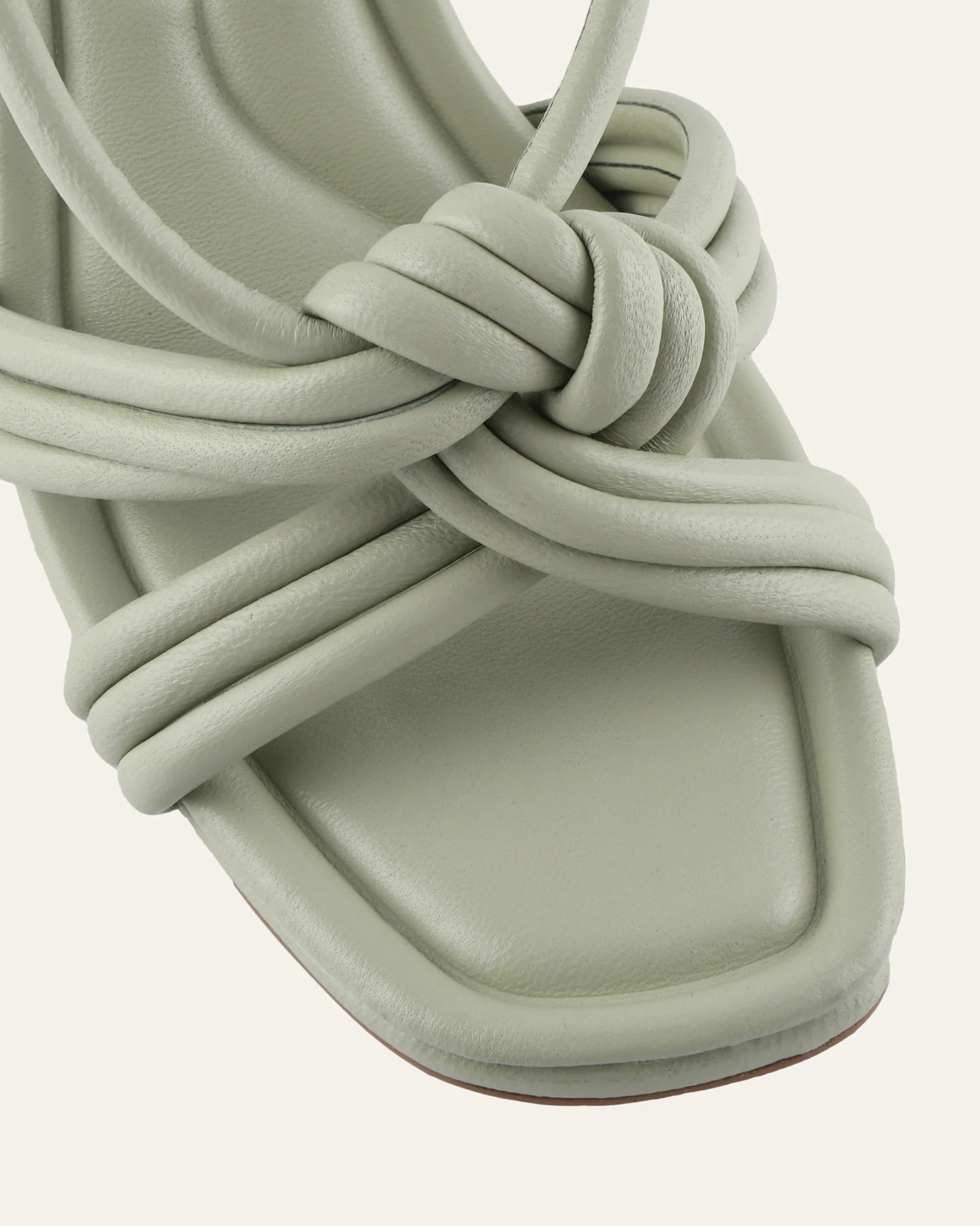 XANTHE HIGH HEEL SANDALS LIGHT SAGE LEATHER - Image 4