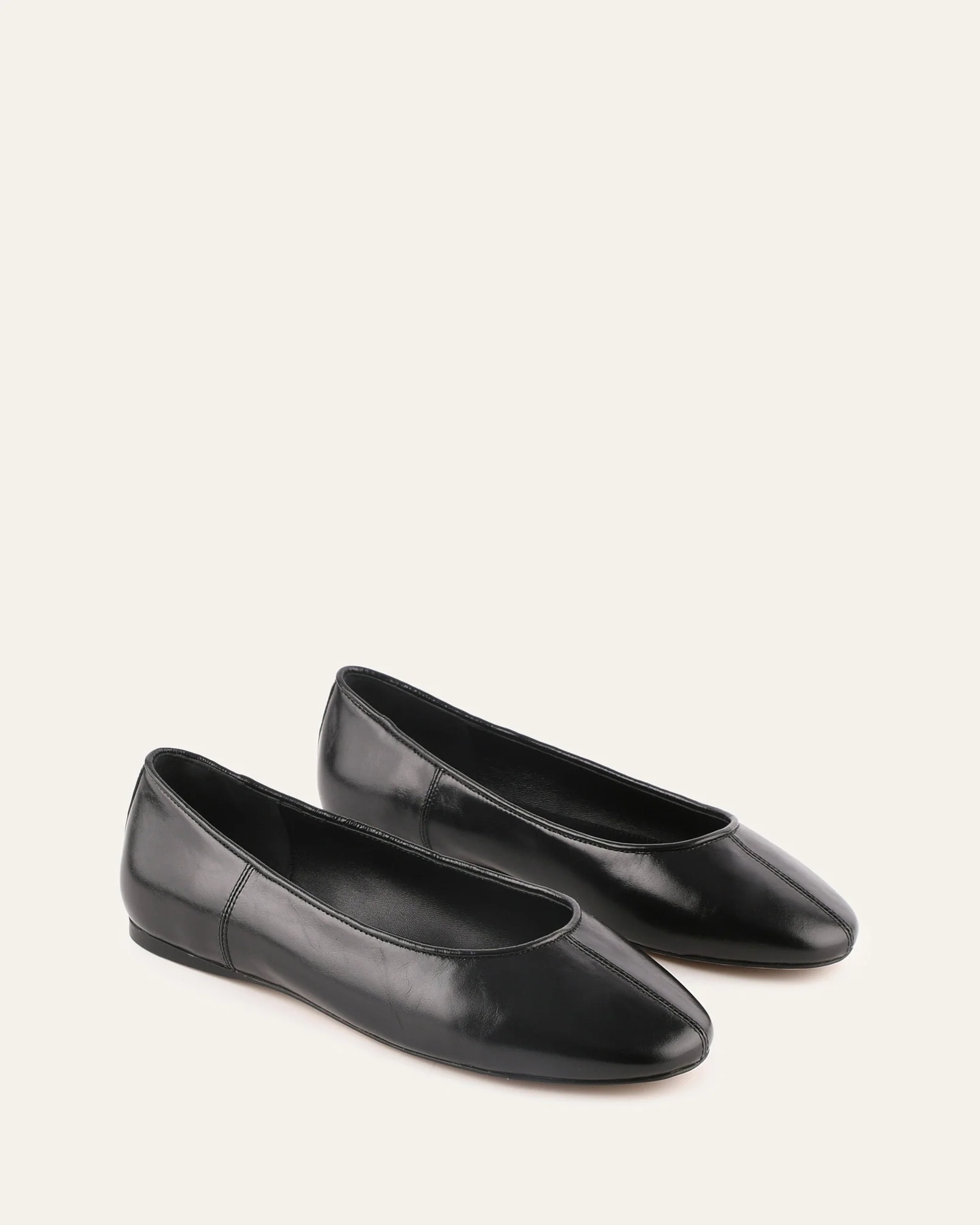 YARRA DRESS FLATS BLACK LEATHER - Image 3