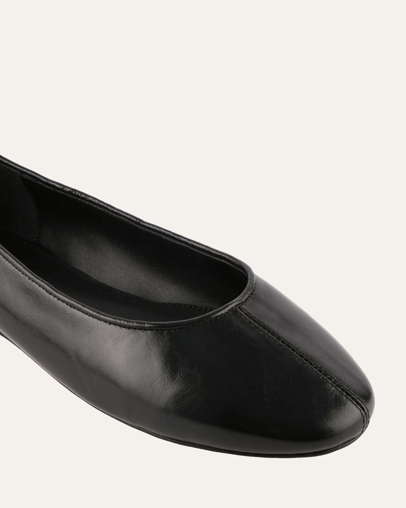YARRA DRESS FLATS BLACK LEATHER - Image 4