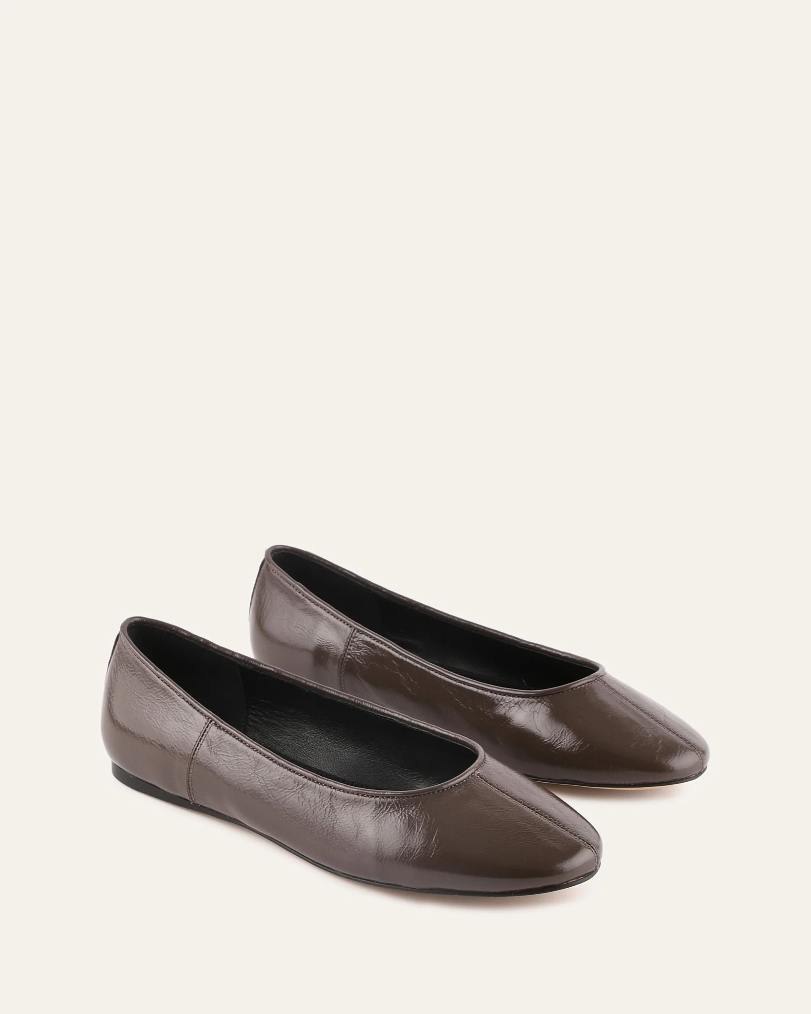 YARRA DRESS FLATS DARK RYE LEATHER - Image 2