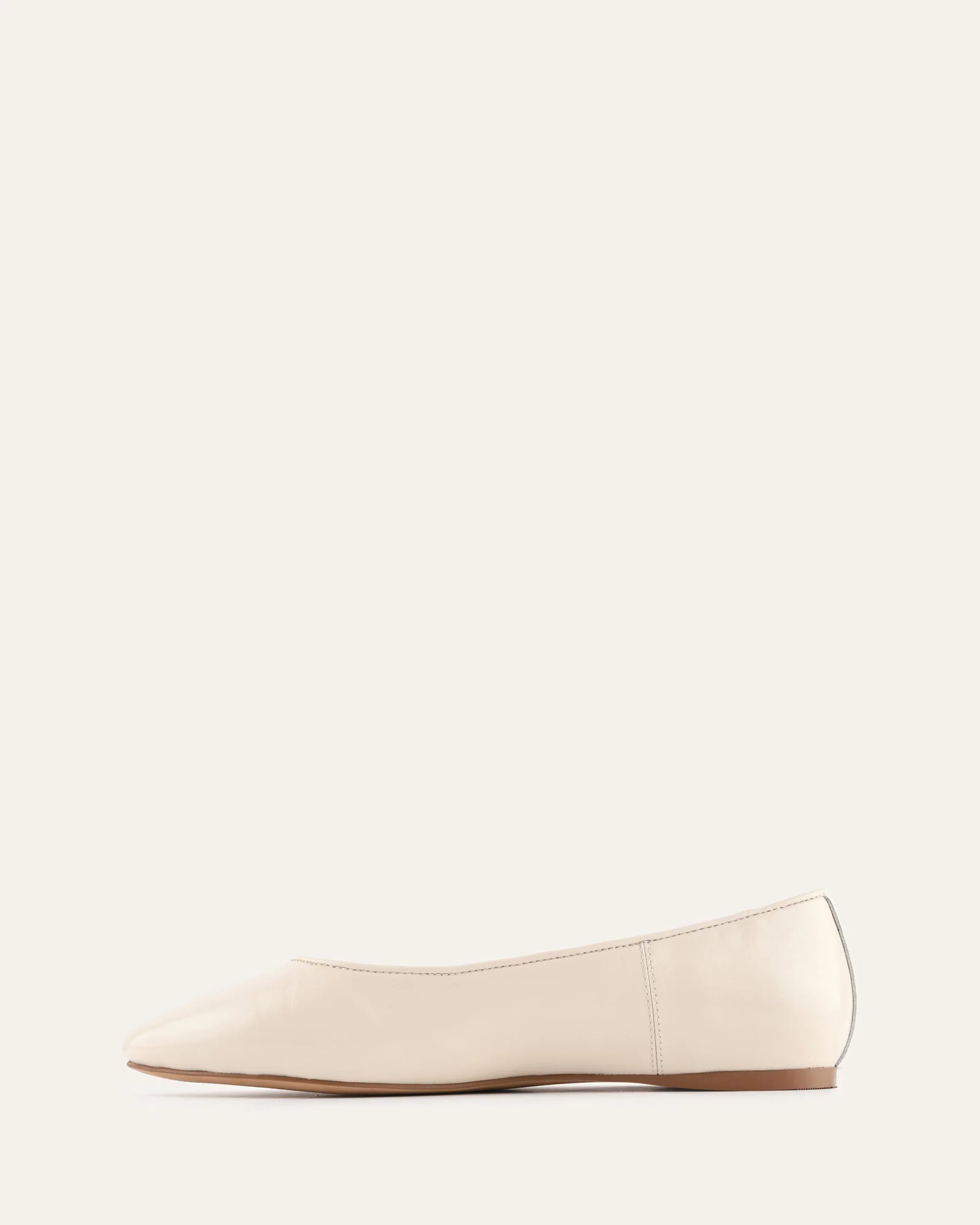 YARRA DRESS FLATS OFF WHITE LEATHER - Image 5