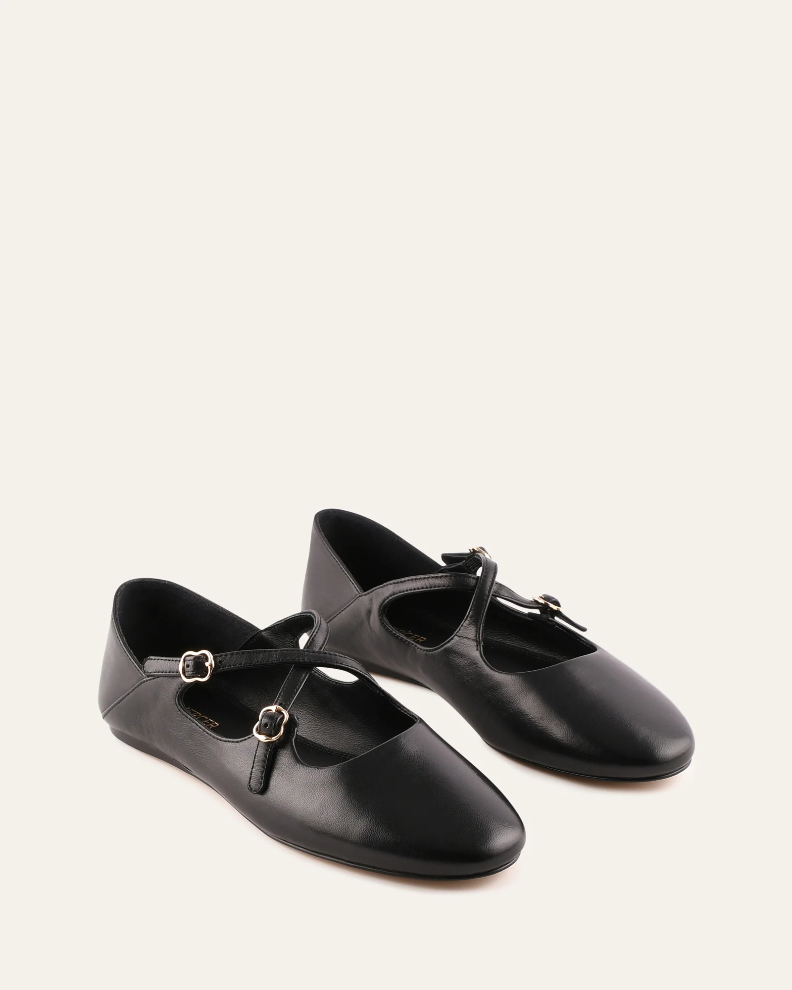 YASMINA CASUAL FLATS BLACK LEATHER - Image 3