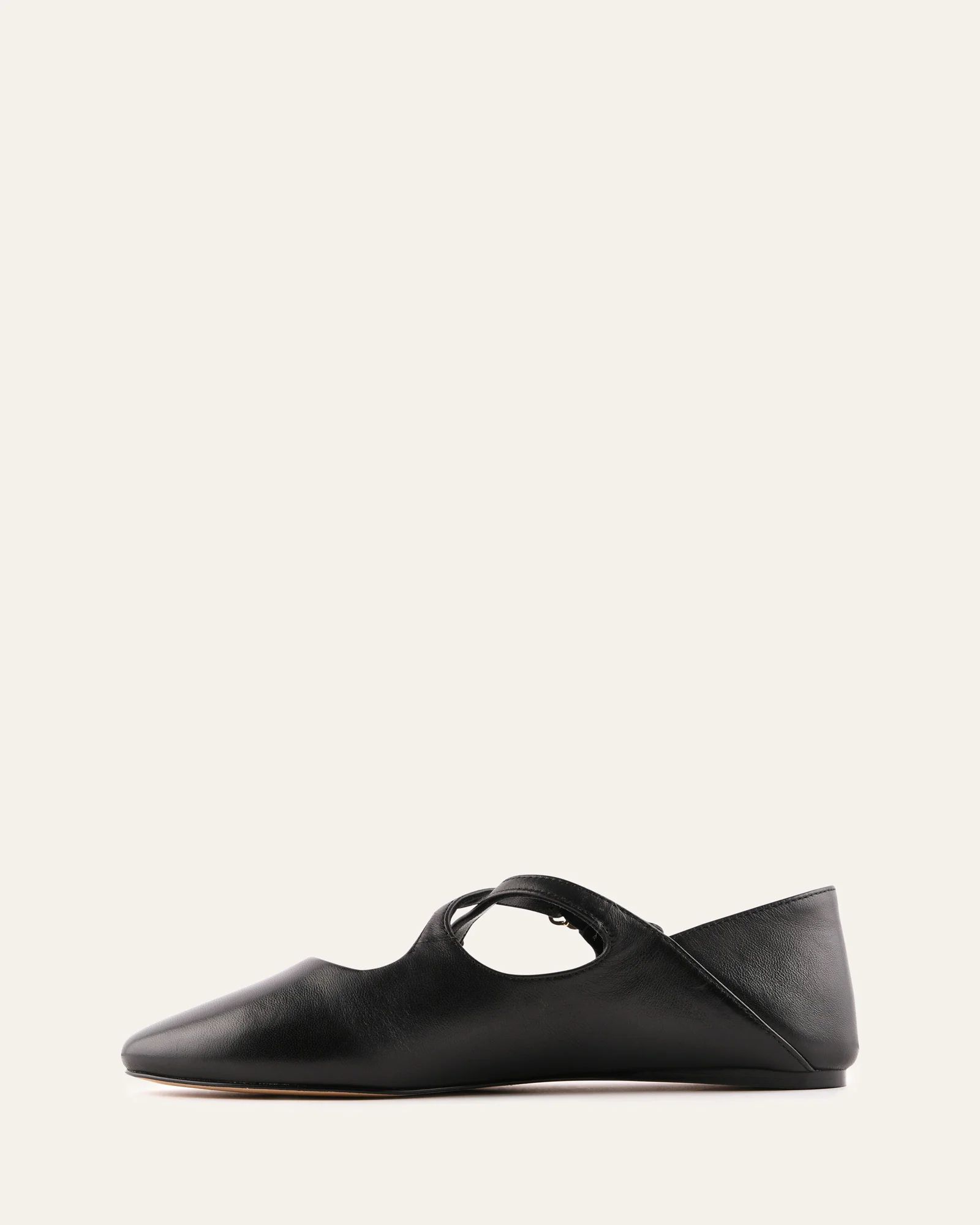 YASMINA CASUAL FLATS BLACK LEATHER - Image 6