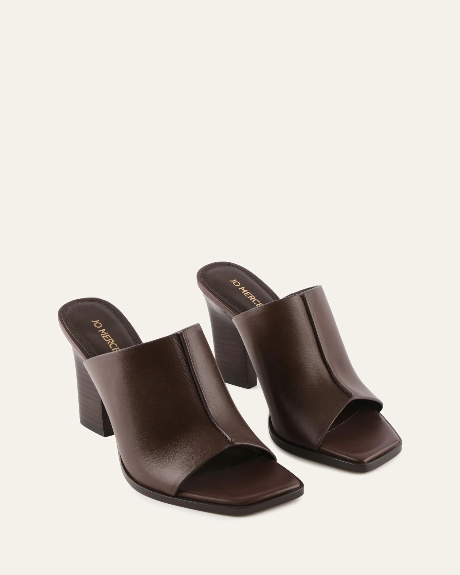 ZULU HIGH HEEL SANDALS BITTER CHOC LEATHER - Image 3