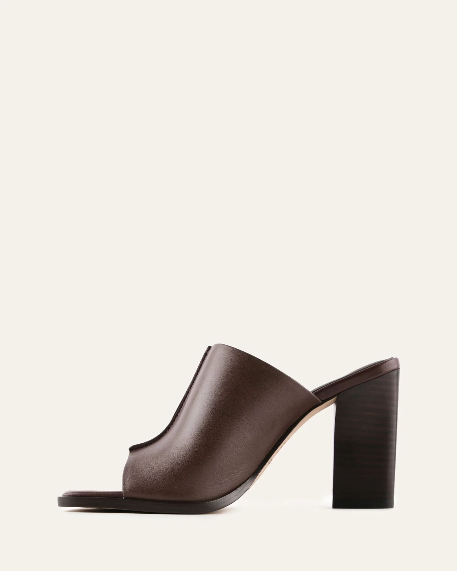 ZULU HIGH HEEL SANDALS BITTER CHOC LEATHER - Image 6